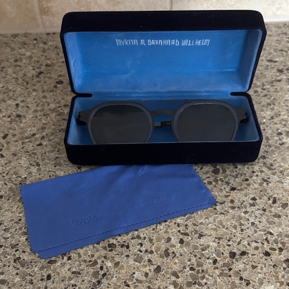 MYKITA Black Round Sunglasses